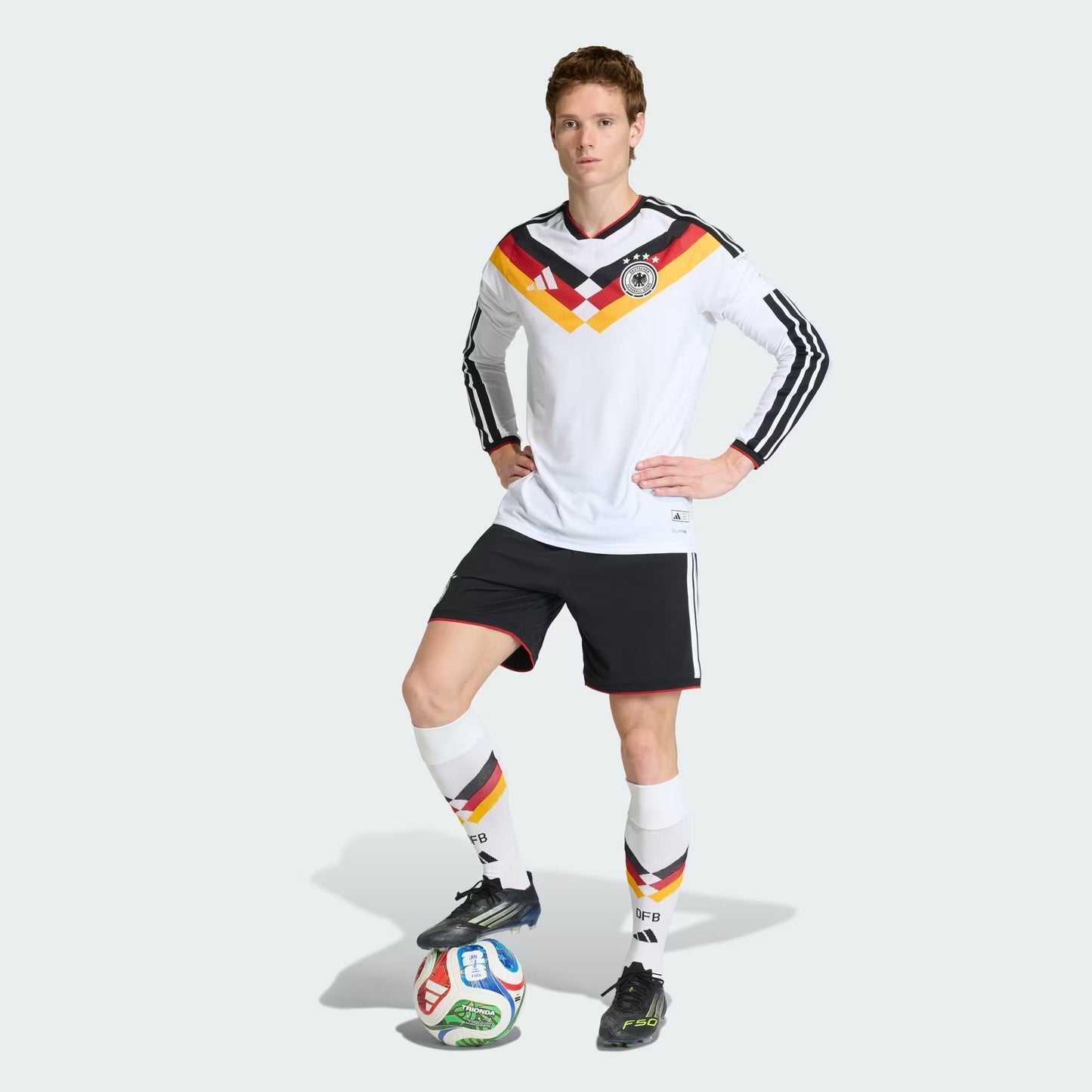 [jn2073] Mens Adidas Dfb Germany Home Shorts - Black