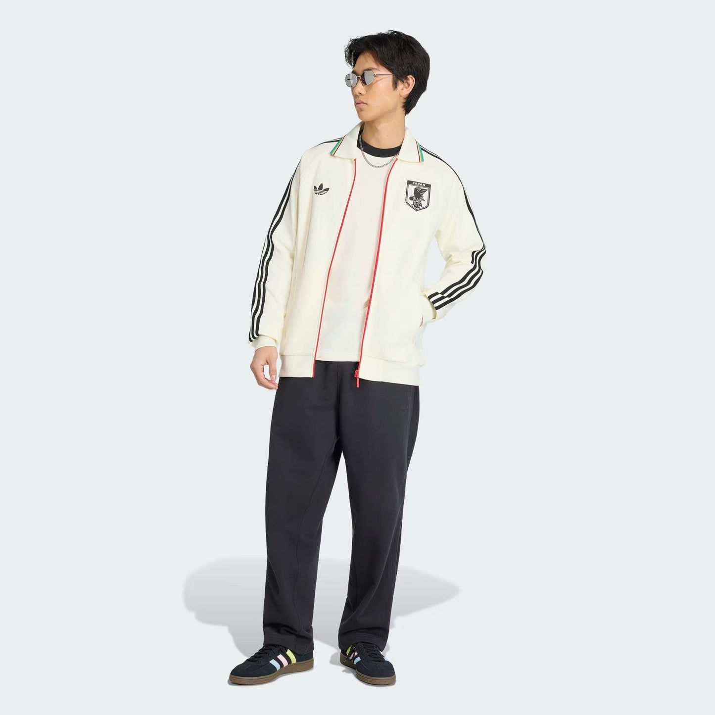 [ka1514] Mens Adidas Jfa Japan Away Anthem Jacket - Owhite