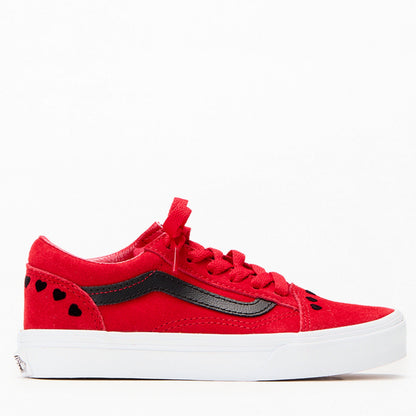 [vn000cy8reb] Preschool Vans Old Skool Hearts - Red/black