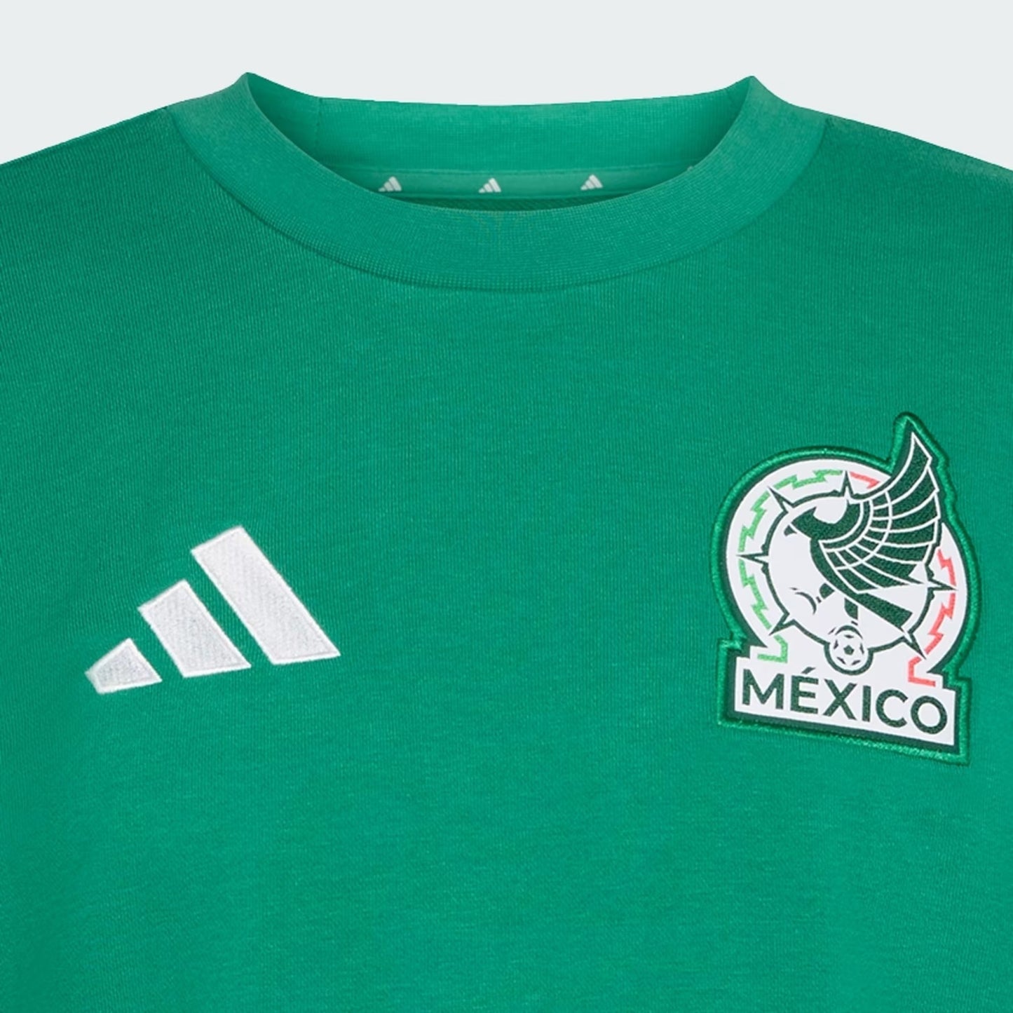 [jz6467] Mens Adidas Fmf Mexico Dna Crew Sweat Sweatshirt - Bold Green
