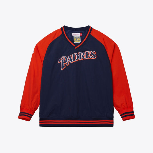 Men's Mitchell & Ness MLB Nylon Pullover Jacket Vintage Logo Padres