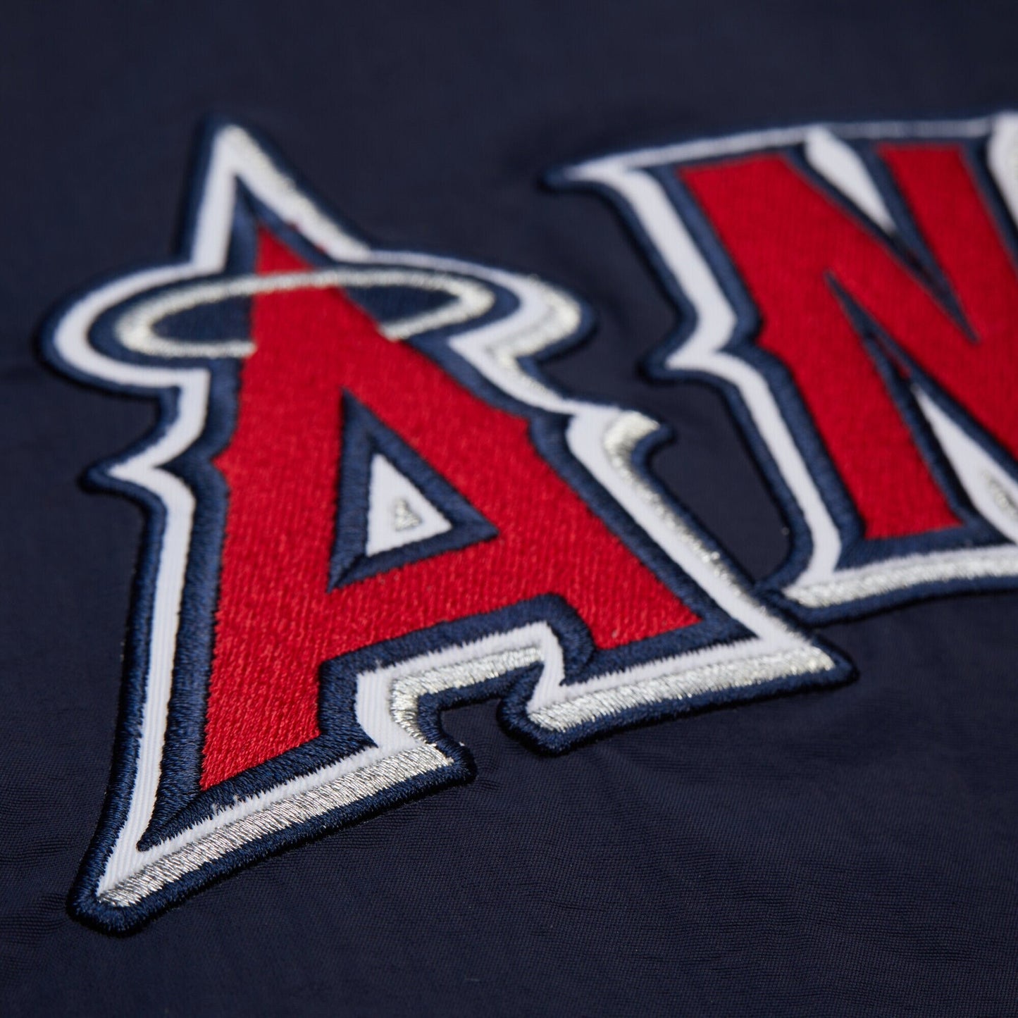 Men's Mitchell & Ness MLB Nylon Pullover Current Logo Angels