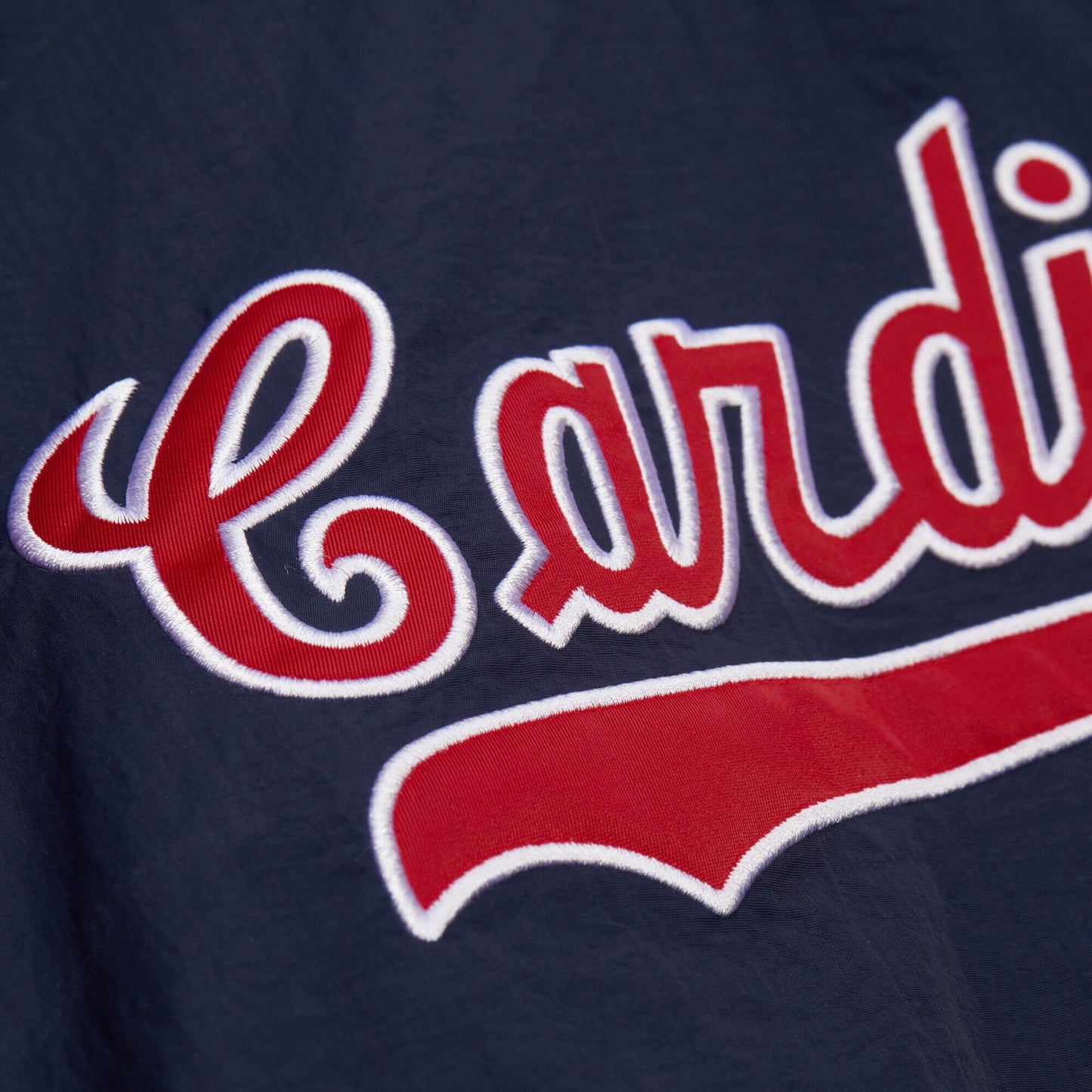 Mitchell & Ness Men's MLB Nylon Pullover Jacket Vintage Logo Cardinals Pullovers