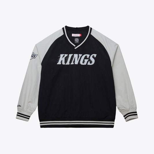 Mitchell & Ness Men's NHL Nylon Pullover Jacket Vintage Logo Kings Pullovers