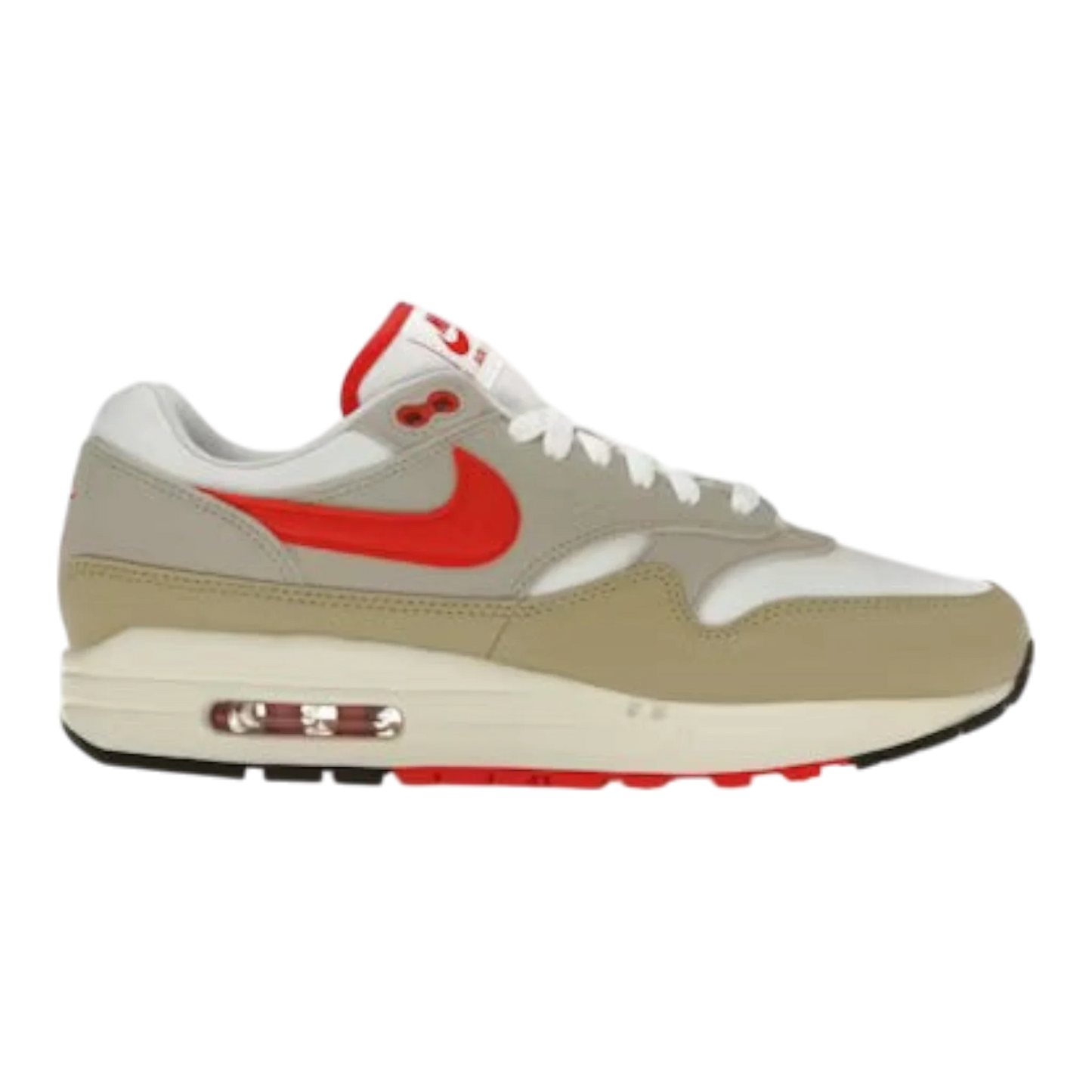 Nike Air Max 1 "Since '72" Men's Sneakers — White & University Red Low-Top