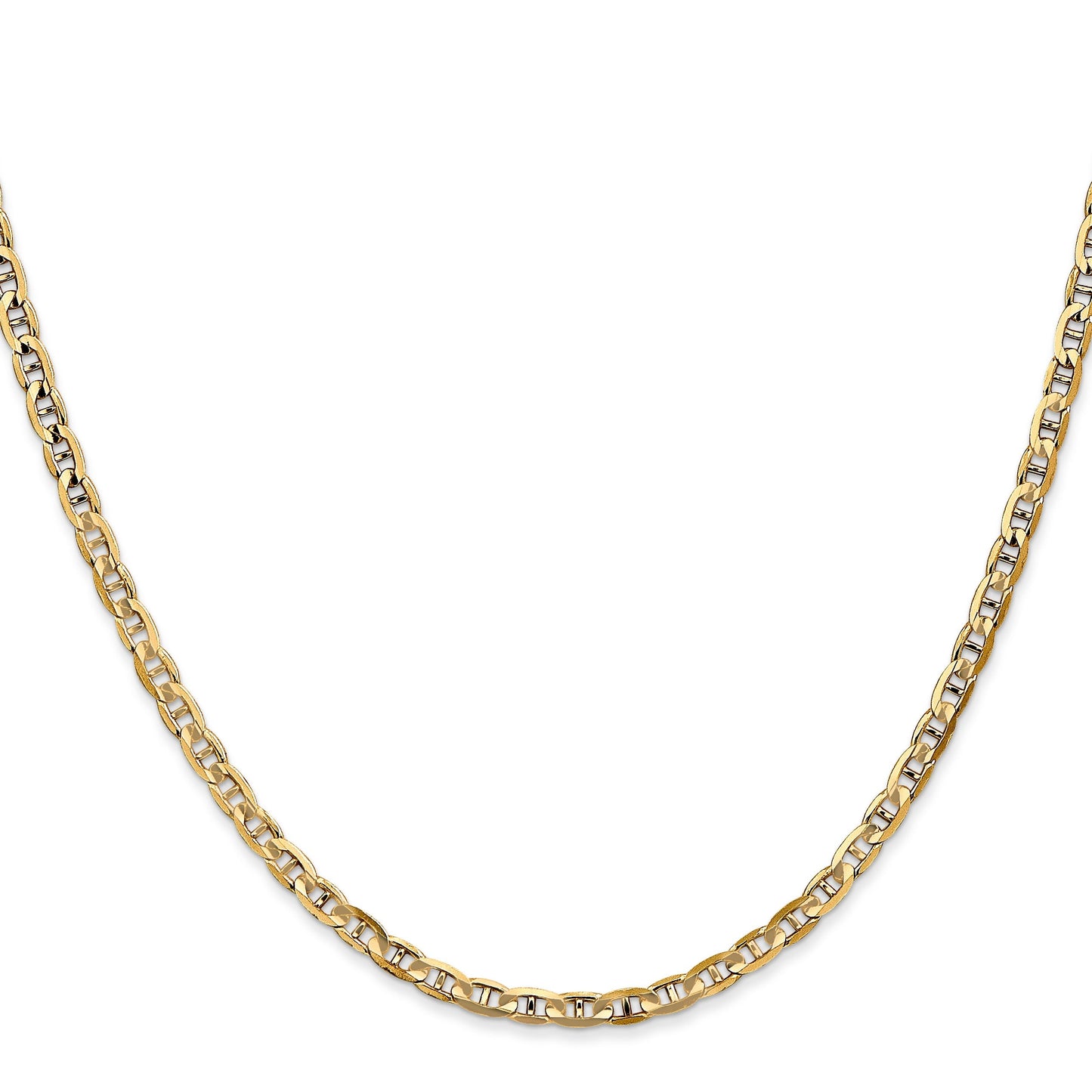 18 inch Gold Concave Anchor 3 mm Chain