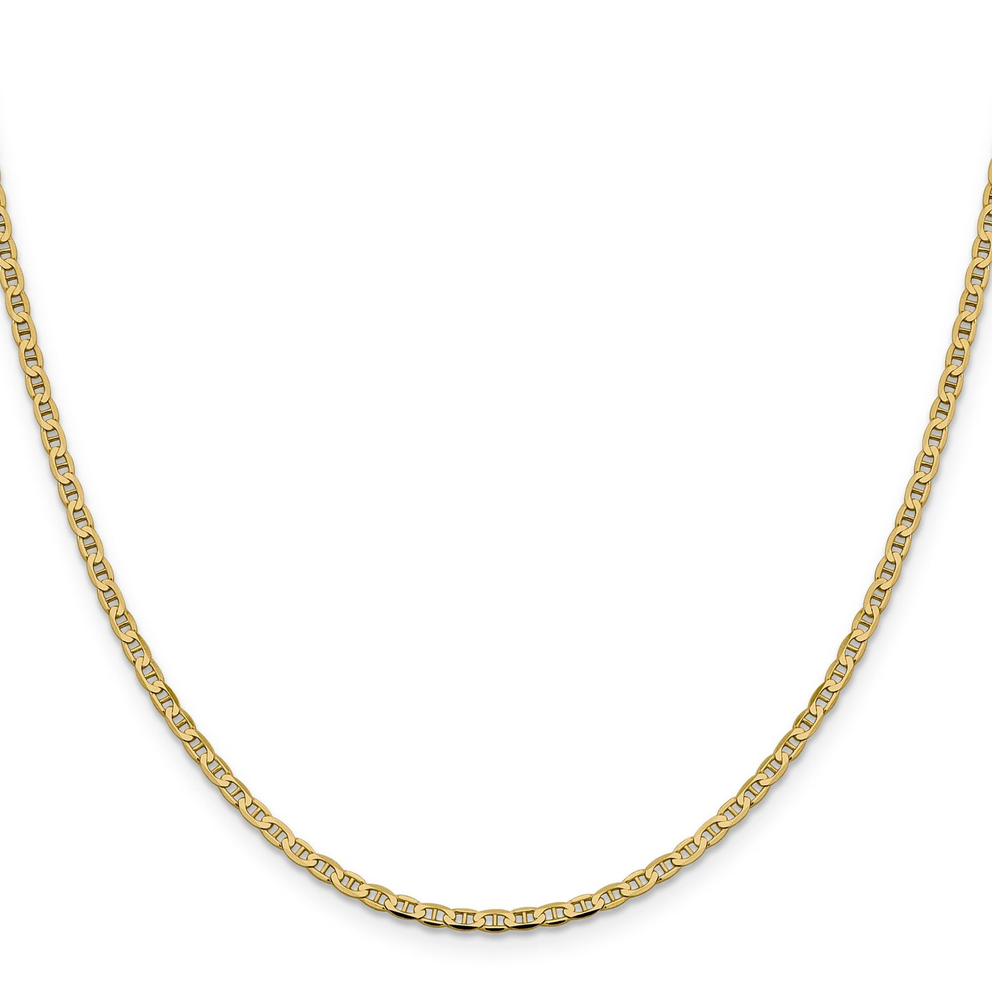 10K Gold Flat Anchor Chain 18 inch