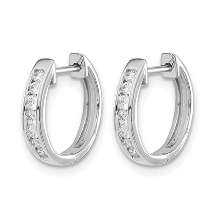14k Gold Lab Grown Diamond Hinged Hoop Earrings 0.25 Ct