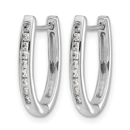14k Gold Lab Grown Diamond Hinged Hoop Earrings 0.25 Ct