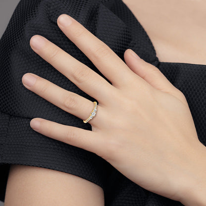14k Gold Lab Grown Diamond 3-Stone Engagement Ring