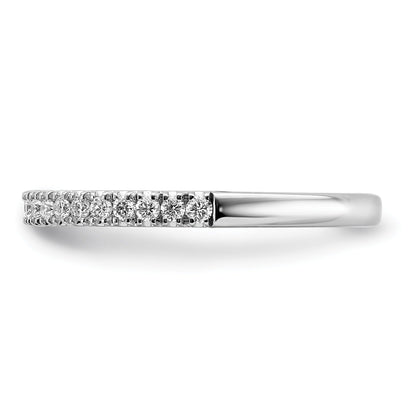 0.25 Ct Round Lab Grown Diamond Pavé 14K White Gold Wedding Enhancer Band