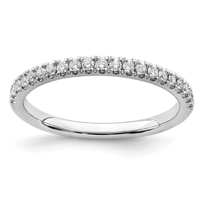 0.25 Ct Round Lab Grown Diamond Pavé 14K White Gold Wedding Enhancer Band