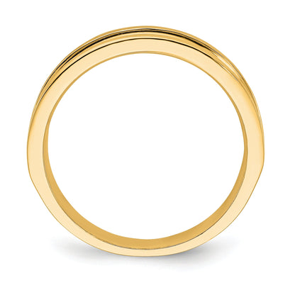 10K Yellow Gold Lab Grown Diamond Men Wedding Band 0.93 Ct