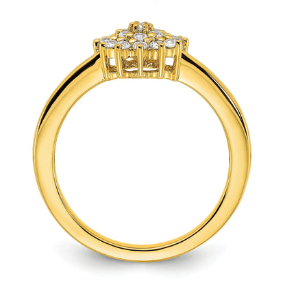 14k Gold Lab Grown Diamond Cluster Ring 0.285 ct.