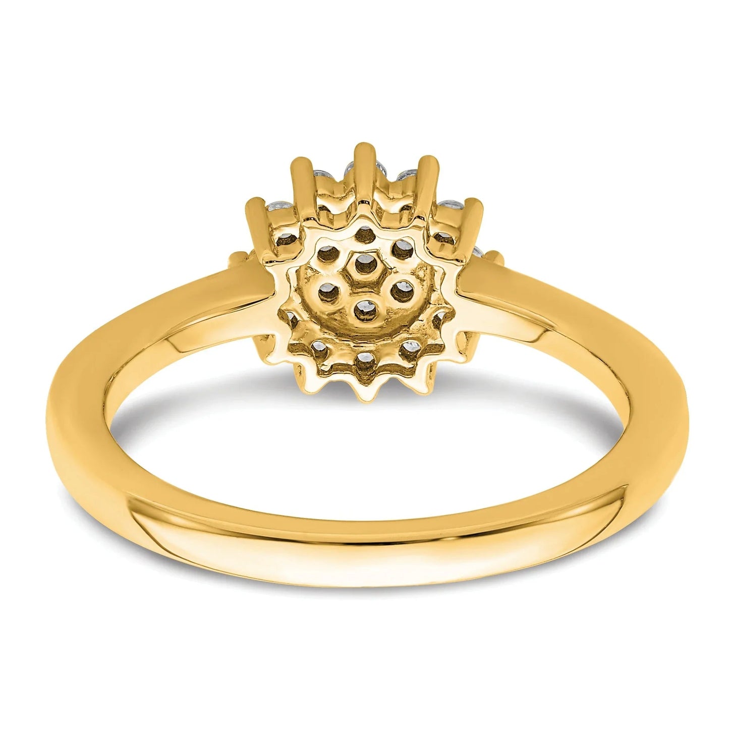 14k Gold Lab Grown Diamond Cluster Ring 0.285 ct.
