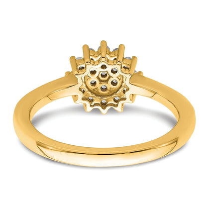 14k Gold Lab Grown Diamond Cluster Ring 0.285 ct.