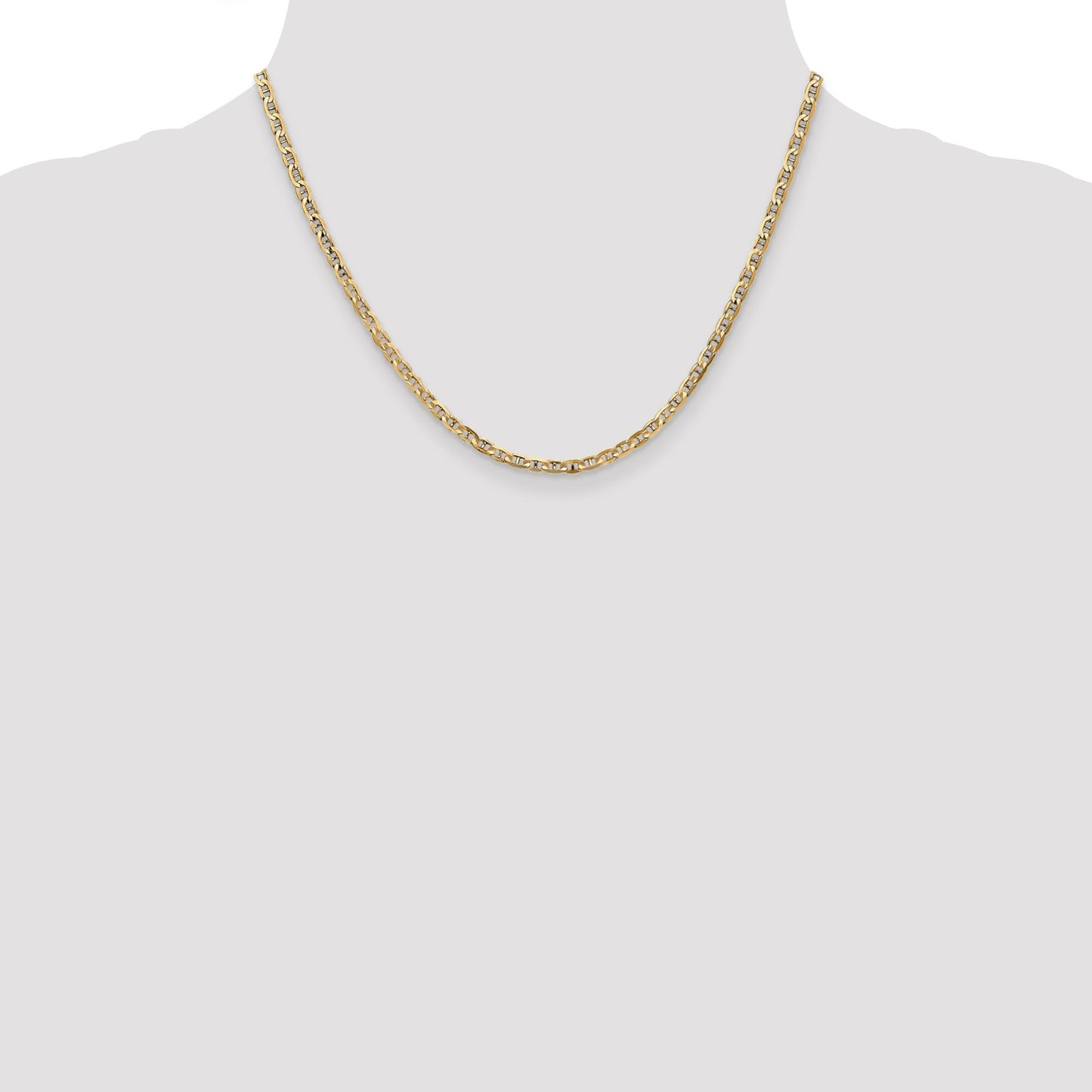 18 inch Gold Concave Anchor 3 mm Chain