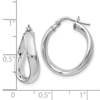 Silver Twist Hoop Earrings