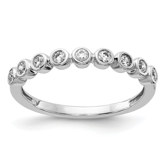 14K White Gold Lab Diamond Half Eternity Ring