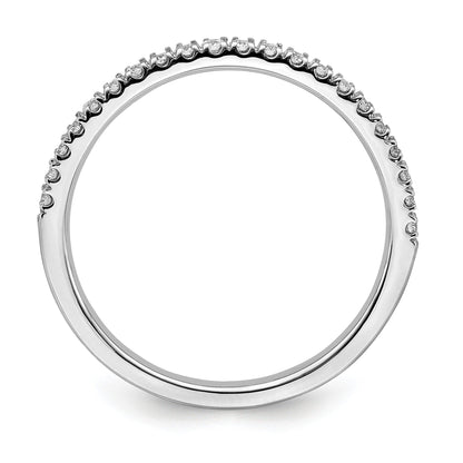 0.25 Ct Round Lab Grown Diamond Pavé 14K White Gold Wedding Enhancer Band