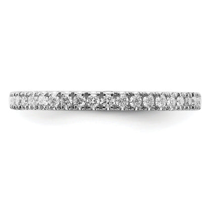 0.25 Ct Round Lab Grown Diamond Pavé 14K White Gold Wedding Enhancer Band