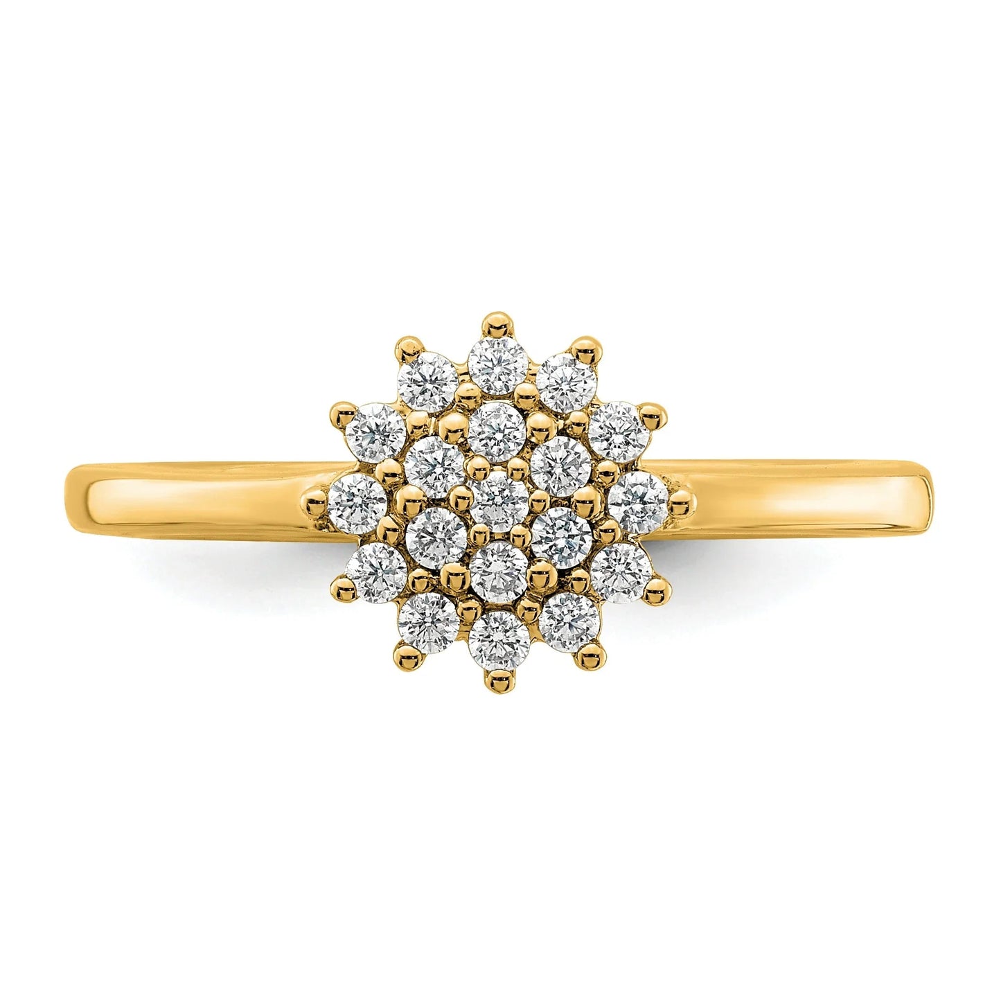 14k Gold Lab Grown Diamond Cluster Ring 0.285 ct.