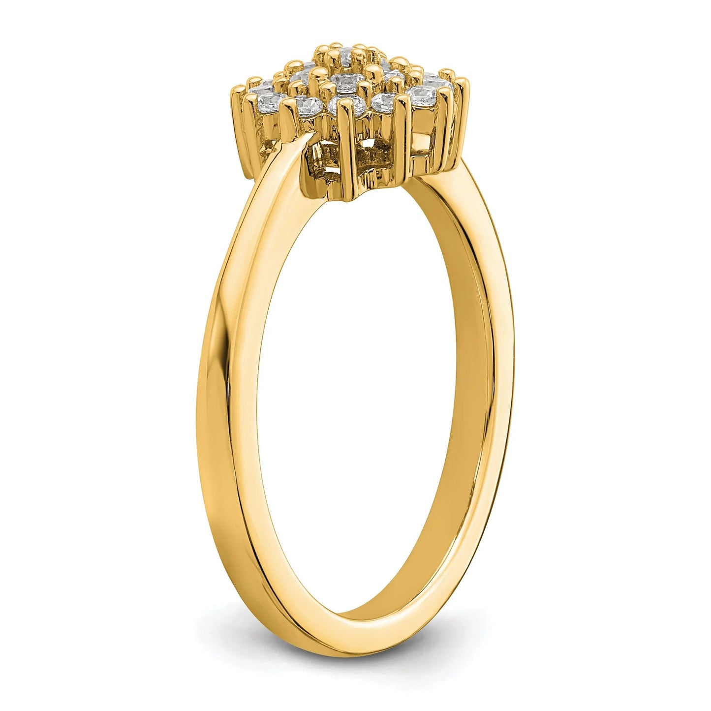 14k Gold Lab Grown Diamond Cluster Ring 0.285 ct.