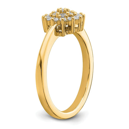 14k Gold Lab Grown Diamond Cluster Ring 0.285 ct.