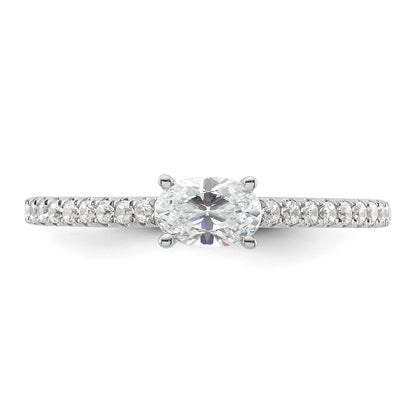 Lab Grown Diamond East-West Oval Engagement Ring