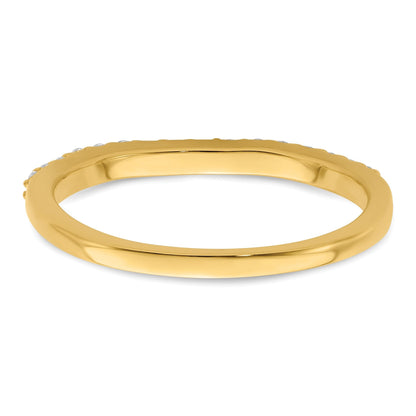 0.20 Ct Round Lab Grown Diamond Prong 14K Two-Tone Gold Curved Wedding Enhancer Band