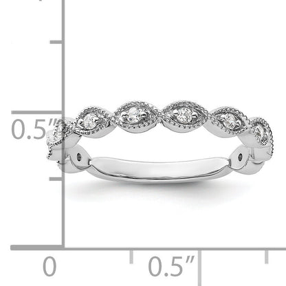 0.16 Ct Round Lab Grown Diamond Bezel 14K White Gold Wedding Enhancer Band