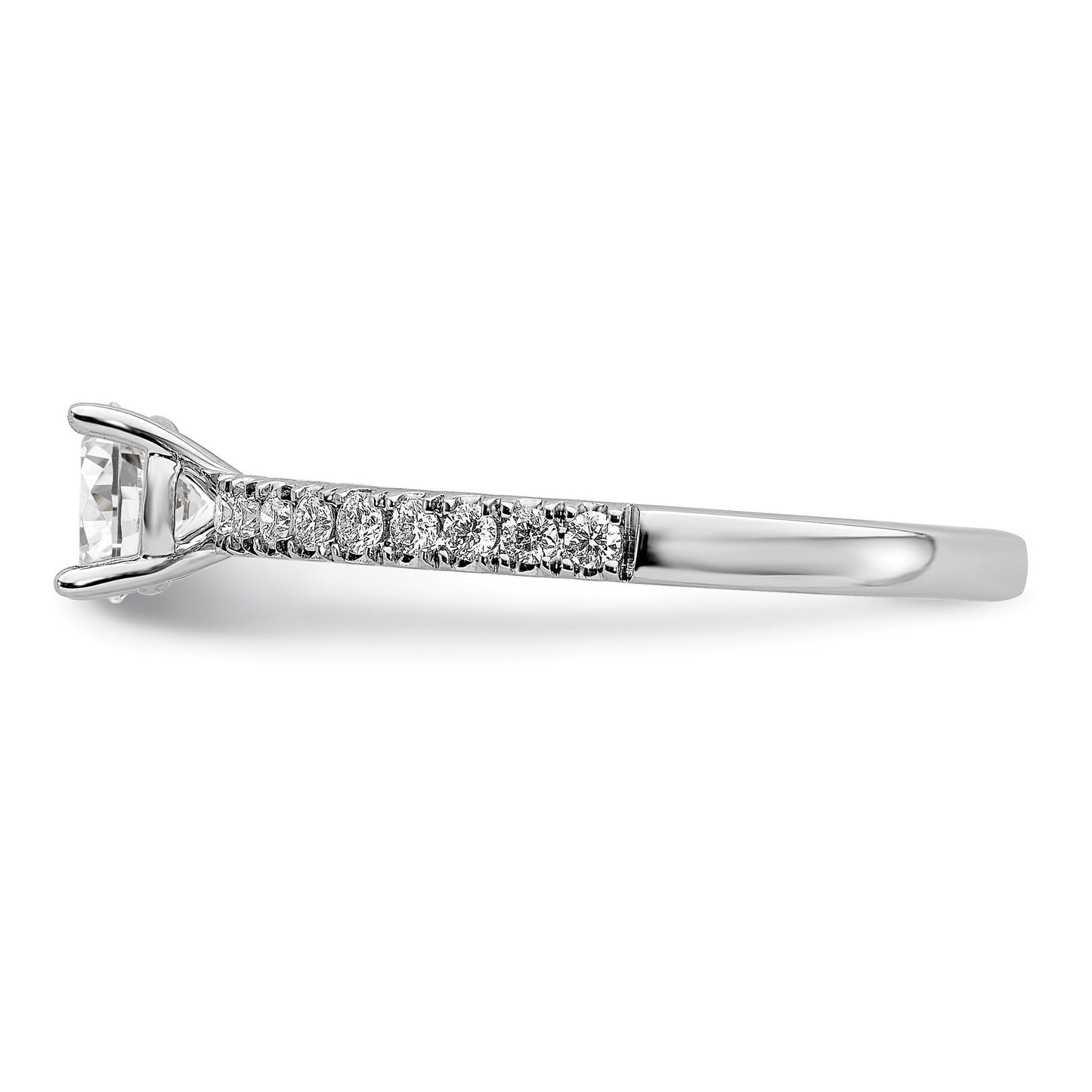 14k White Gold Lab Grown Diamond Round Engagement Ring 0.75 Ct