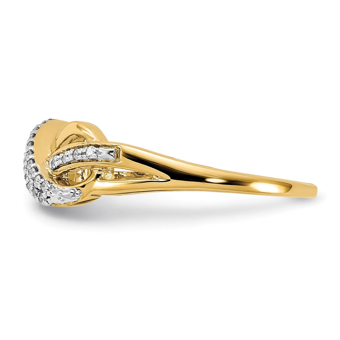 14k Yellow Gold Lab Grown Diamond Infinity Symbol Ring