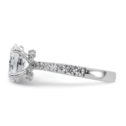 14K White Gold Lab Grown Diamond Oval Engagement Ring