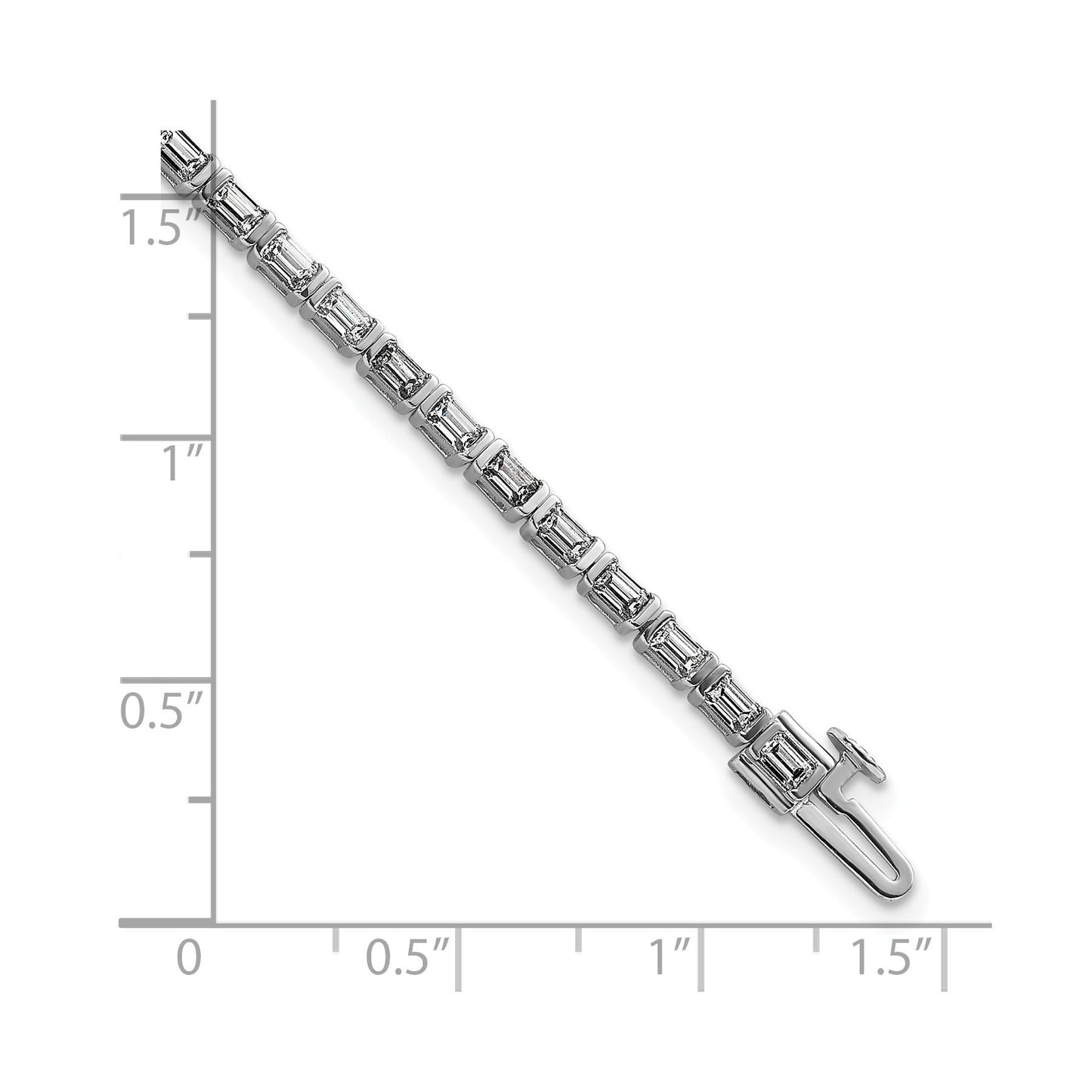 14k White Gold 4 Carat Lab Grown Diamond Tennis Bracelet