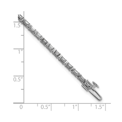 14k White Gold 4 Carat Lab Grown Diamond Tennis Bracelet