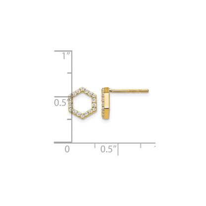 Lab Grown Diamond Hexagon Studs Earrings