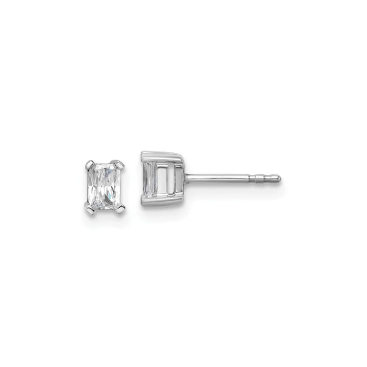 14k Gold Lab Grown Diamond Four Prong Stud Earrings