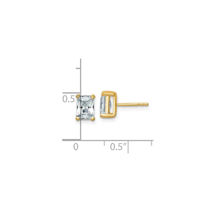 14k Gold Lab Grown Diamond Four Prong Stud Earrings