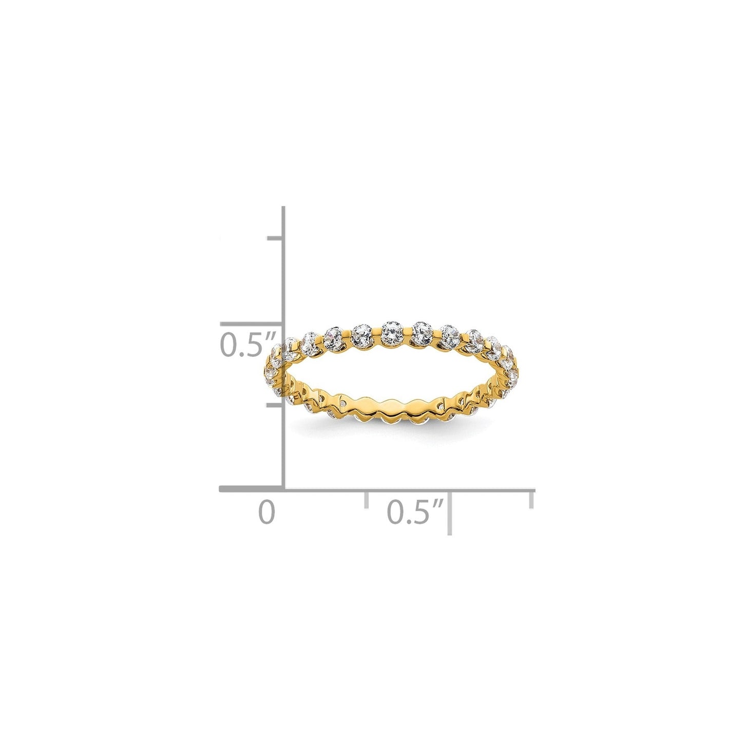 14k Gold Lab Grown Diamond Eternity Band Ring