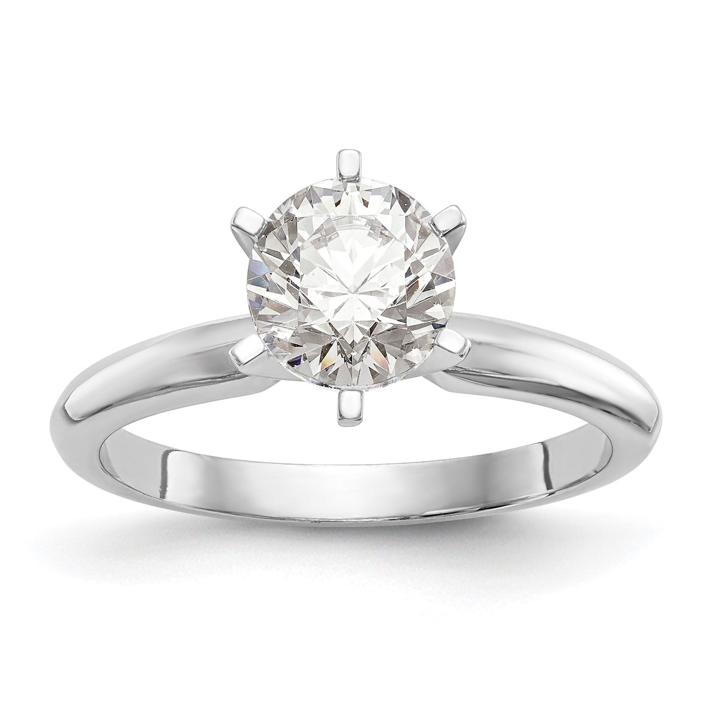 14k White Gold 1/2 carat Lightweight Knife Edge Ring Mounting