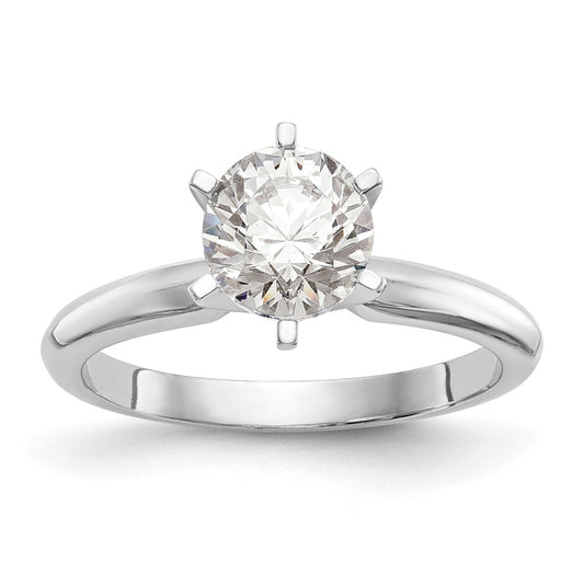 14k White Gold 1/2 carat Lightweight Knife Edge Ring Mounting