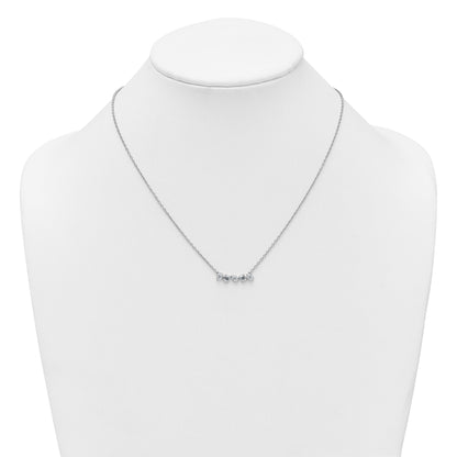 14K White Gold Lab Grown Diamond Bar Necklace 5/8 ctw