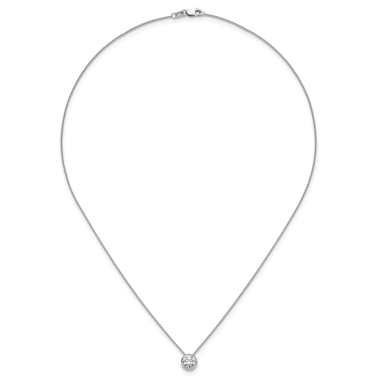 Lab Grown Diamond Solitaire Slide Necklaces