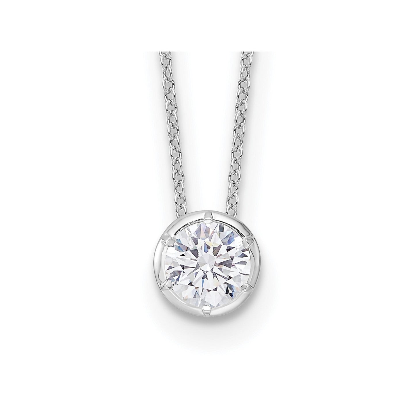 Lab Grown Diamond Solitaire Slide Necklaces
