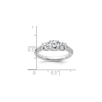 14k Gold Lab Grown Diamond 3-Stone Engagement Ring