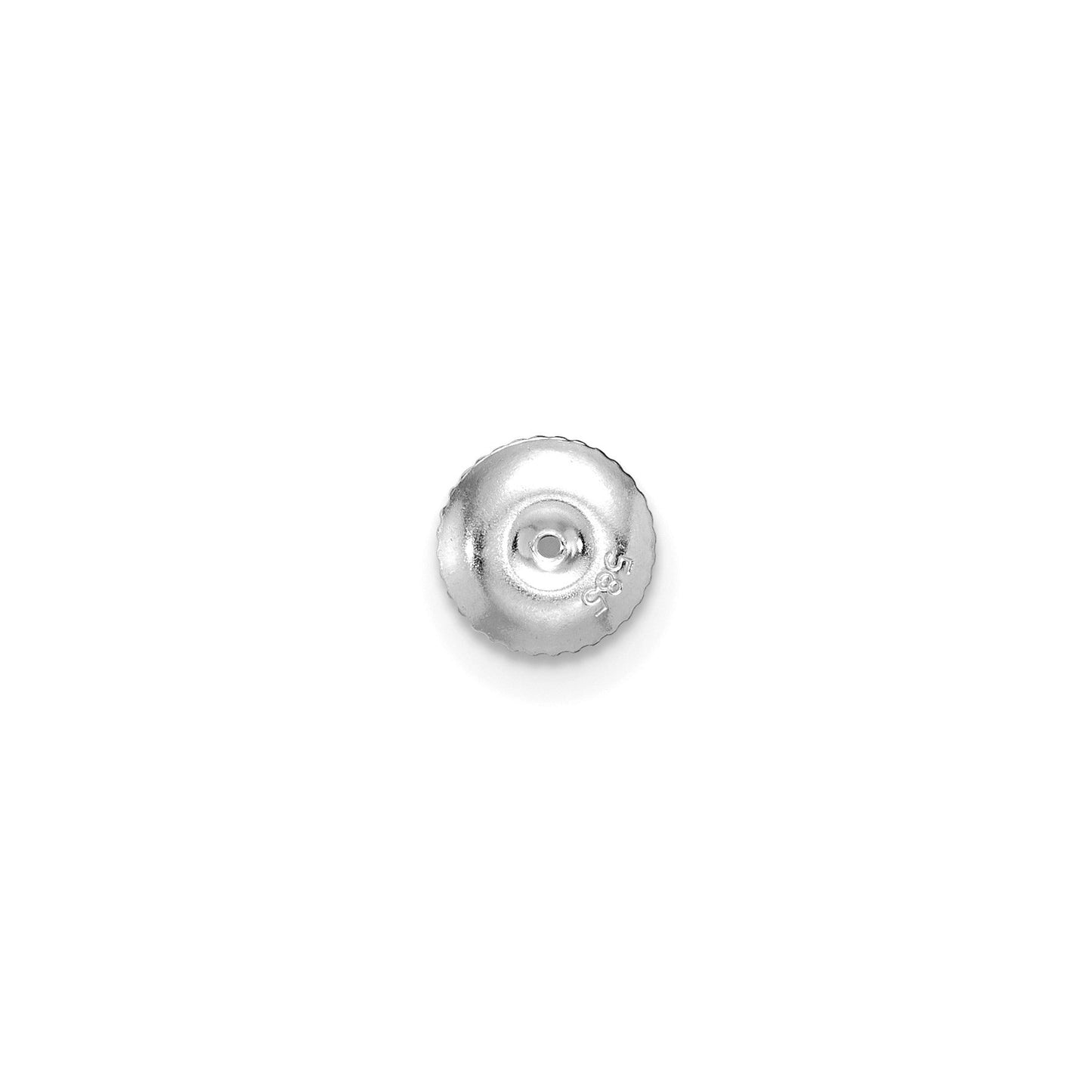 14K White Gold Lab Grown Round Shaped Diamond Stud Earrings