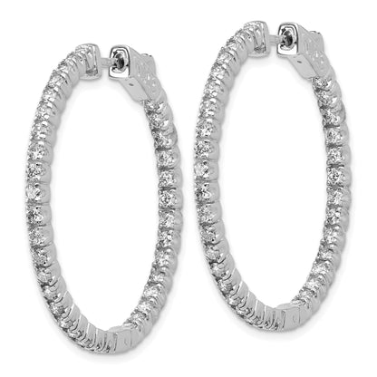 14K Gold Lab Grown Diamond Hoop Earrings 2 Ct
