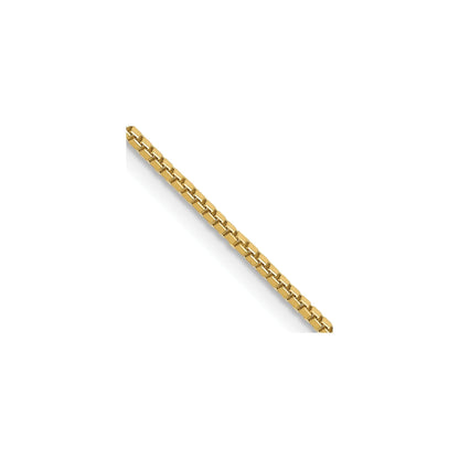 1 mm Solid Gold Box Chain 18 inch