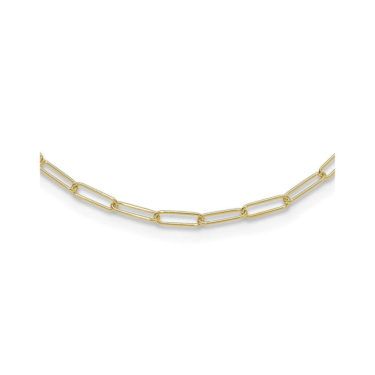 10K Yellow Gold Fancy Link Chain Necklace